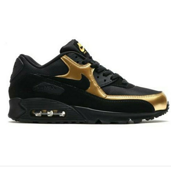 nike air max 90 womens black and gold